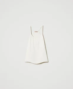 Top In Raso Con Spalline Sottili