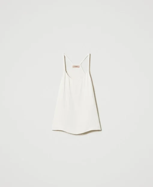 Top In Raso Con Spalline Sottili