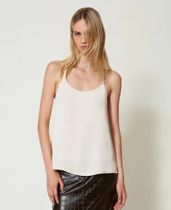 Top In Raso Con Spalline Sottili