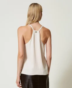Top In Raso Con Spalline Sottili