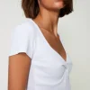 T-shirt A Costine Con Nodo