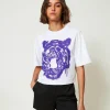 T-shirt Boxy MYFO Con Stampa E Paillettes