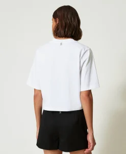 T-shirt Boxy MYFO Con Stampa E Paillettes