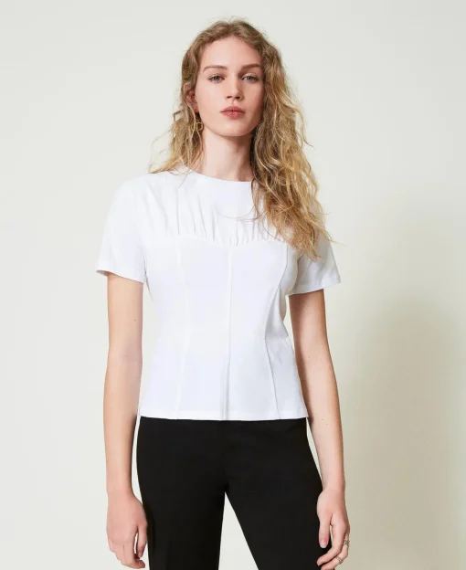 T-shirt Con Costruzione Bustier