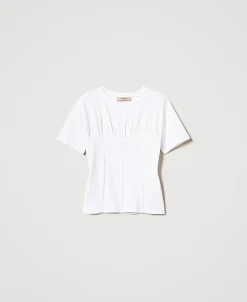 T-shirt Con Costruzione Bustier
