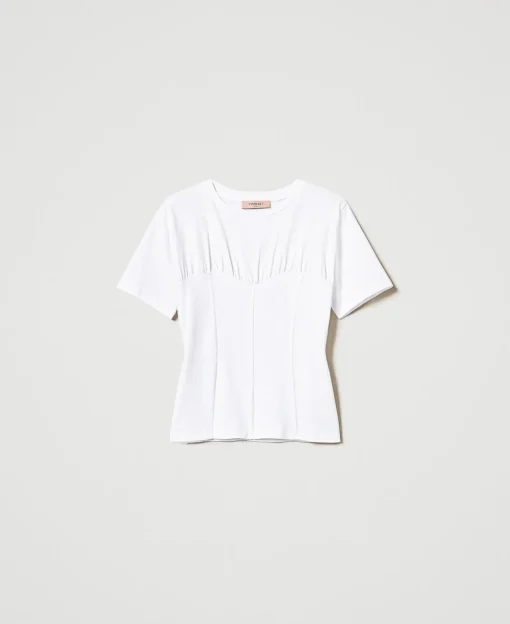 T-shirt Con Costruzione Bustier