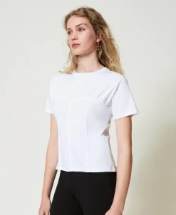 T-shirt Con Costruzione Bustier