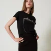 T-shirt Con Logo E Strass