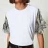 T-shirt Con Maniche A Stampa Snake