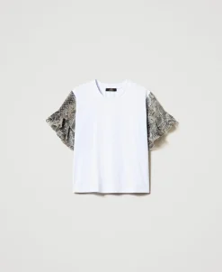 T-shirt Con Maniche A Stampa Snake
