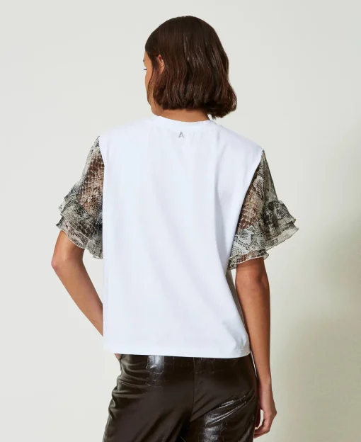 T-shirt Con Maniche A Stampa Snake