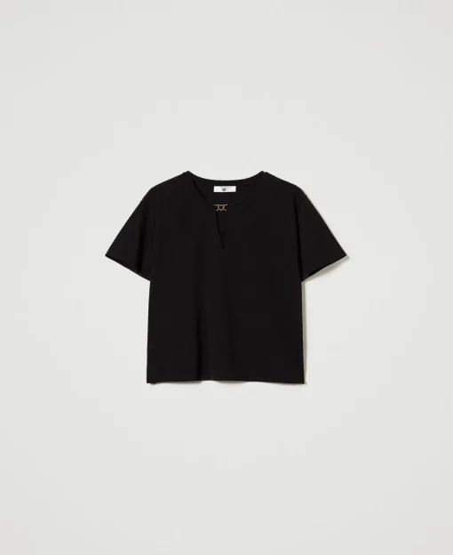 T-shirt Con Morsetto A Cuore