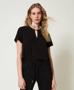 T-shirt Con Morsetto A Cuore