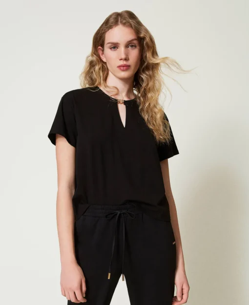 T-shirt Con Morsetto A Cuore