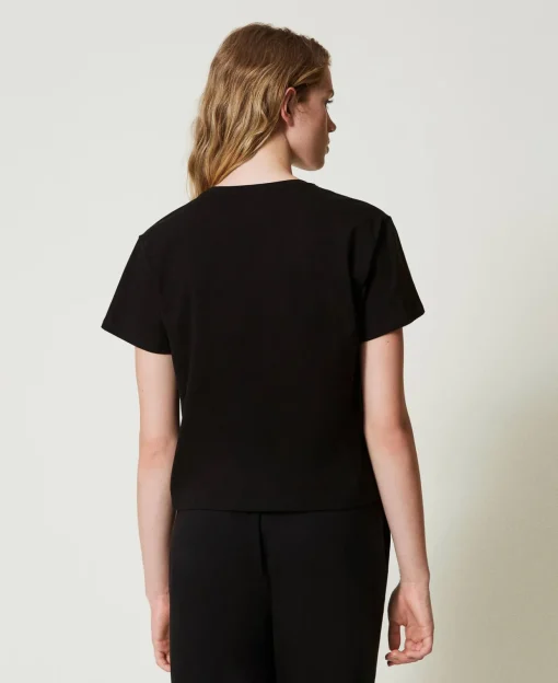 T-shirt Con Morsetto A Cuore