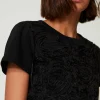 T-shirt Con Ricami In Organza