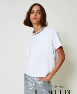 T-shirt Con Ricamo A Mano