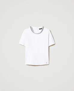 T-shirt Con Ricamo A Mano
