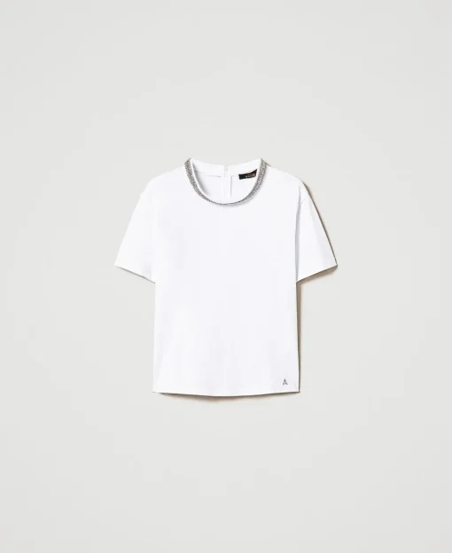 T-shirt Con Ricamo A Mano