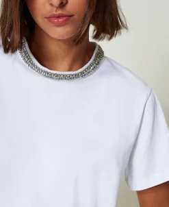 T-shirt Con Ricamo A Mano