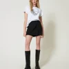 T-shirt Con Ricamo Logo E Giaguaro