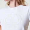 T-shirt Con Ricamo Logo Oval T