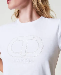 T-shirt Con Ricamo Logo Oval T
