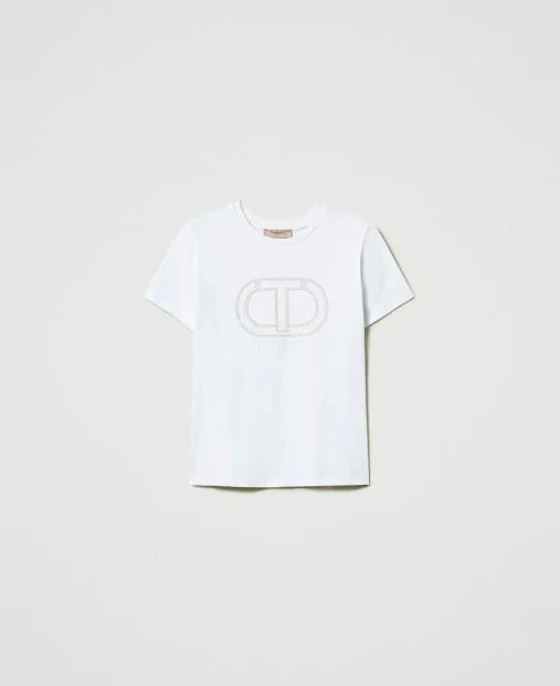 T-shirt Con Ricamo Logo Oval T
