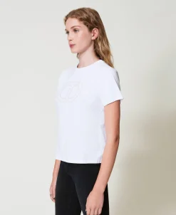 T-shirt Con Ricamo Logo Oval T