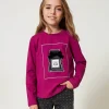 T-shirt Con Stampa E Glitter