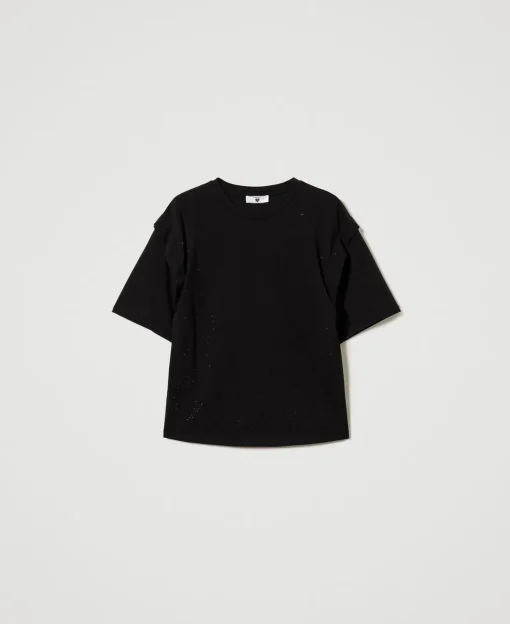 T-shirt Con Strass Dégradé