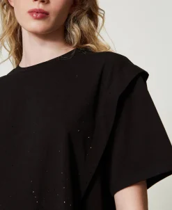 T-shirt Con Strass Dégradé