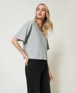 T-shirt Mélange Con Oval T