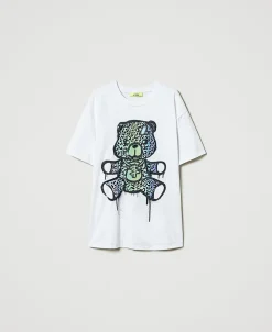 T-shirt Over MYFO Con Stampa E Ricamo
