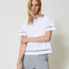 T-shirt Regular Con Logo Ricamato