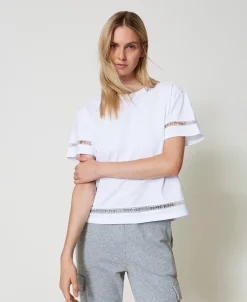 T-shirt Regular Con Logo Ricamato
