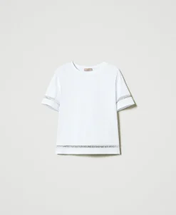 T-shirt Regular Con Logo Ricamato