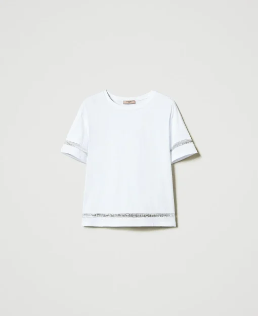 T-shirt Regular Con Logo Ricamato
