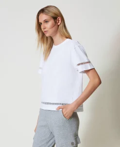 T-shirt Regular Con Logo Ricamato