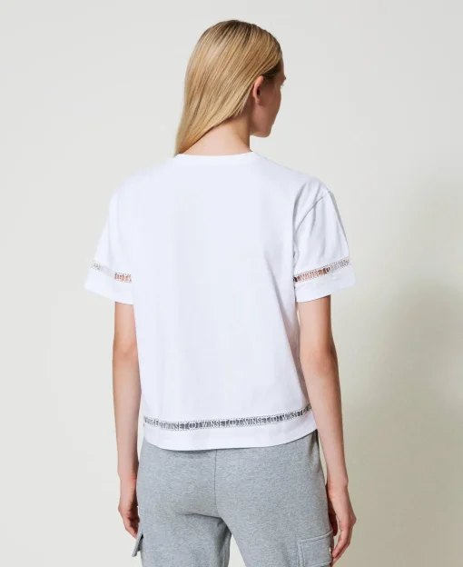 T-shirt Regular Con Logo Ricamato