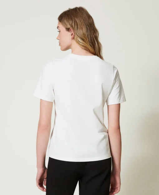 T-shirt Regular Con Stampa Glitter