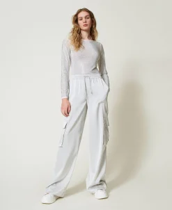 T-shirt Stretch Con Strass All Over