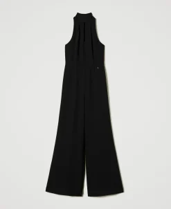 Tuta Halter In Crêpe Cady