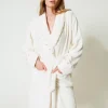 Vestaglia In Faux Fur Con Perle