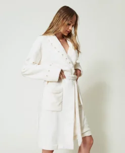 Vestaglia In Faux Fur Con Perle