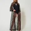 Vestaglia Lunga In Pizzo Con Cintura